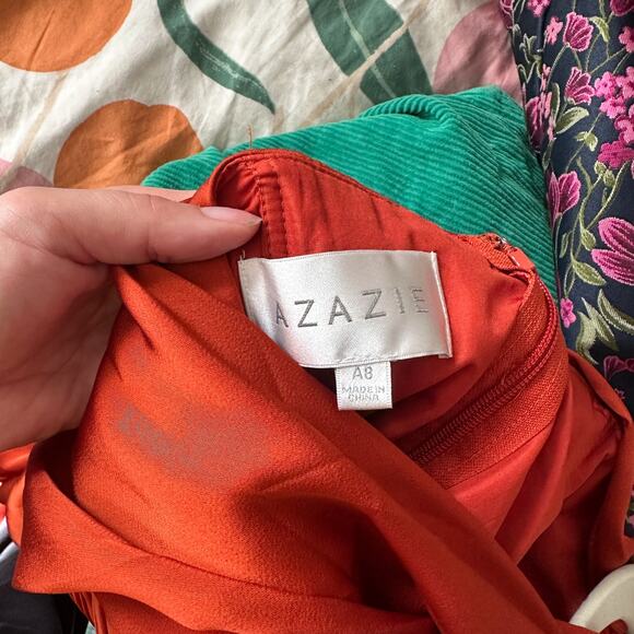 Azazie Paprika One Shoulder Dress - Picture 15 of 16